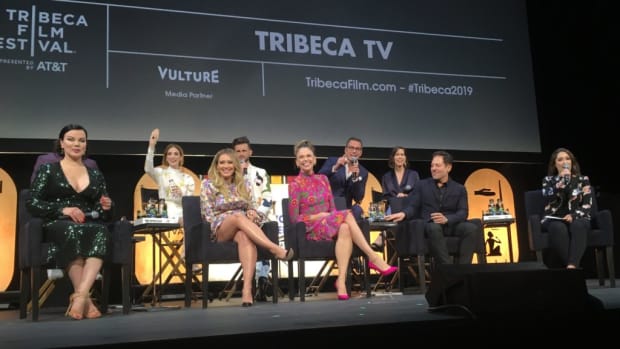 Cast of TV show Younger on stage at Tribeca Film Festival