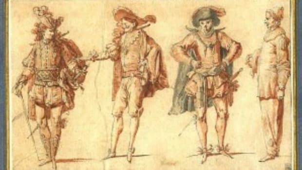 Commedia dell'arte character types from the late sixteenth century.