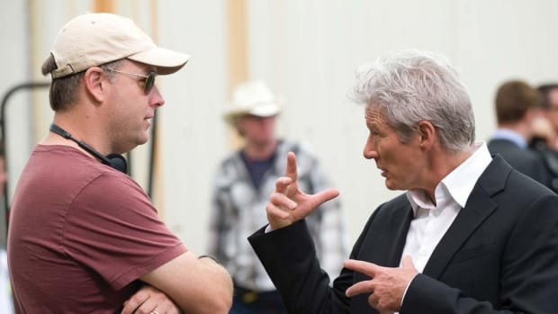  Michael Brandt and Richard Gere on the set of The Double Production Photos: Ron Phillips