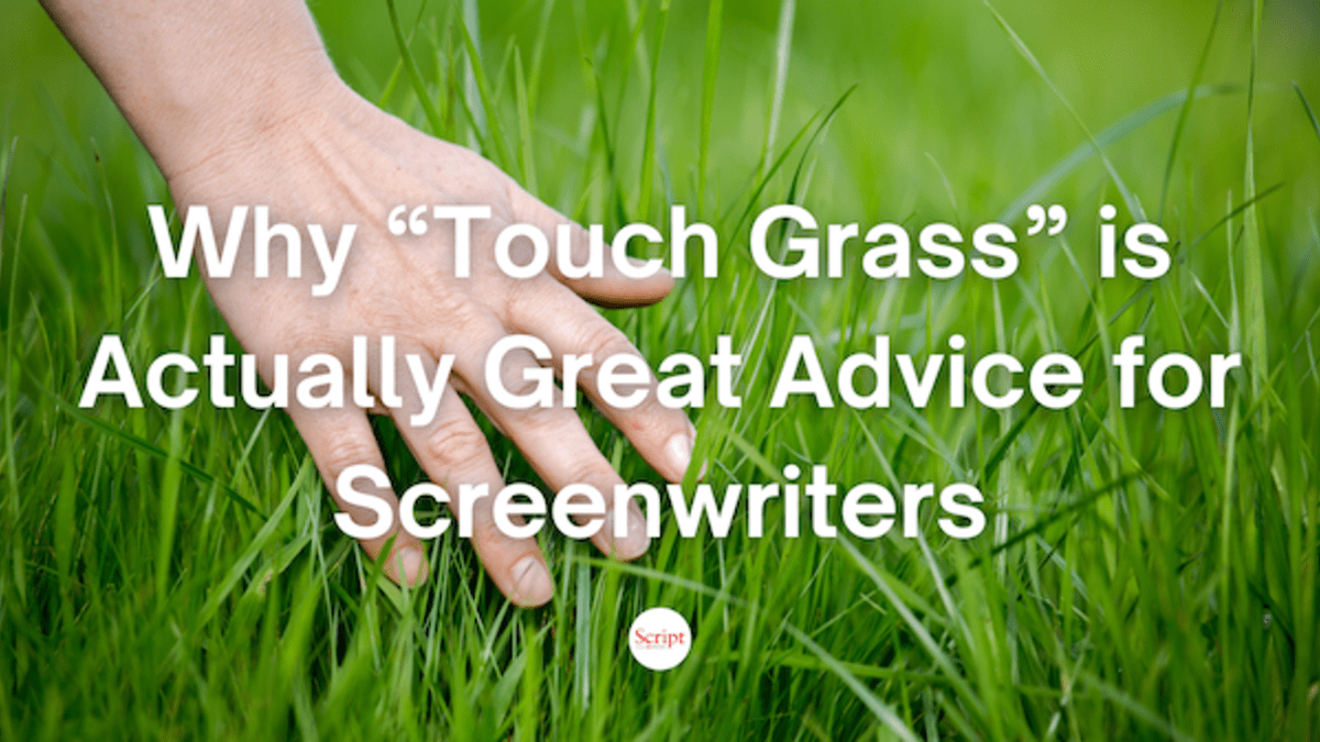 touching grass