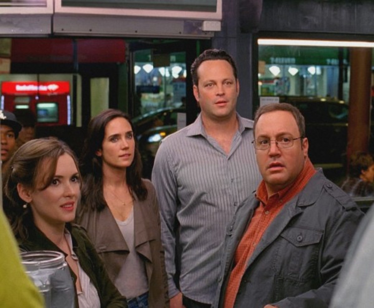 The Dilemma stars, from left, Winona Ryder, Jennifer Connelly, Vince Vaughn and Kevin James.