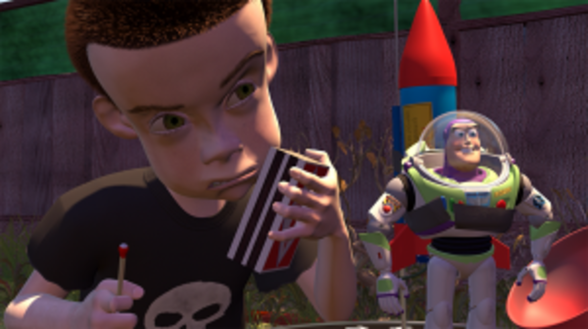 Sid & Buzz in Toy Story