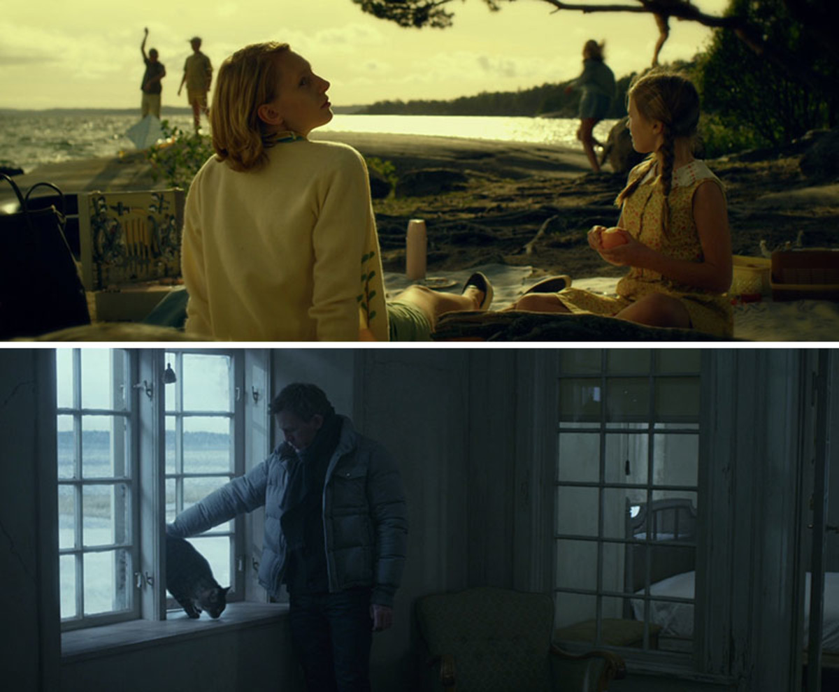 These two scenes in Girl With The Dragon Tattoo, display examples of contrasting looks within a film