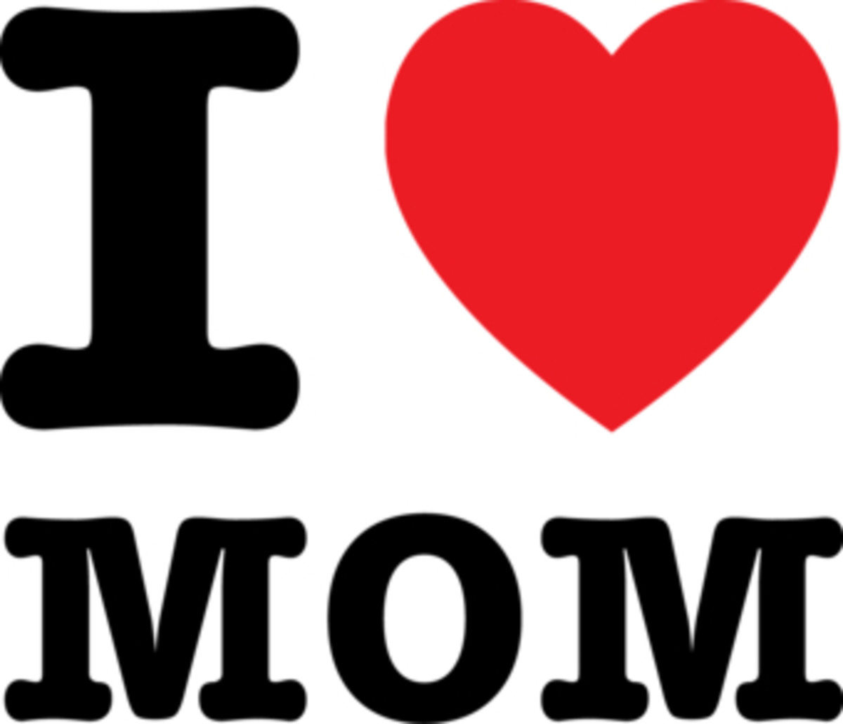 Mom love black. I Love mom. Love mom.