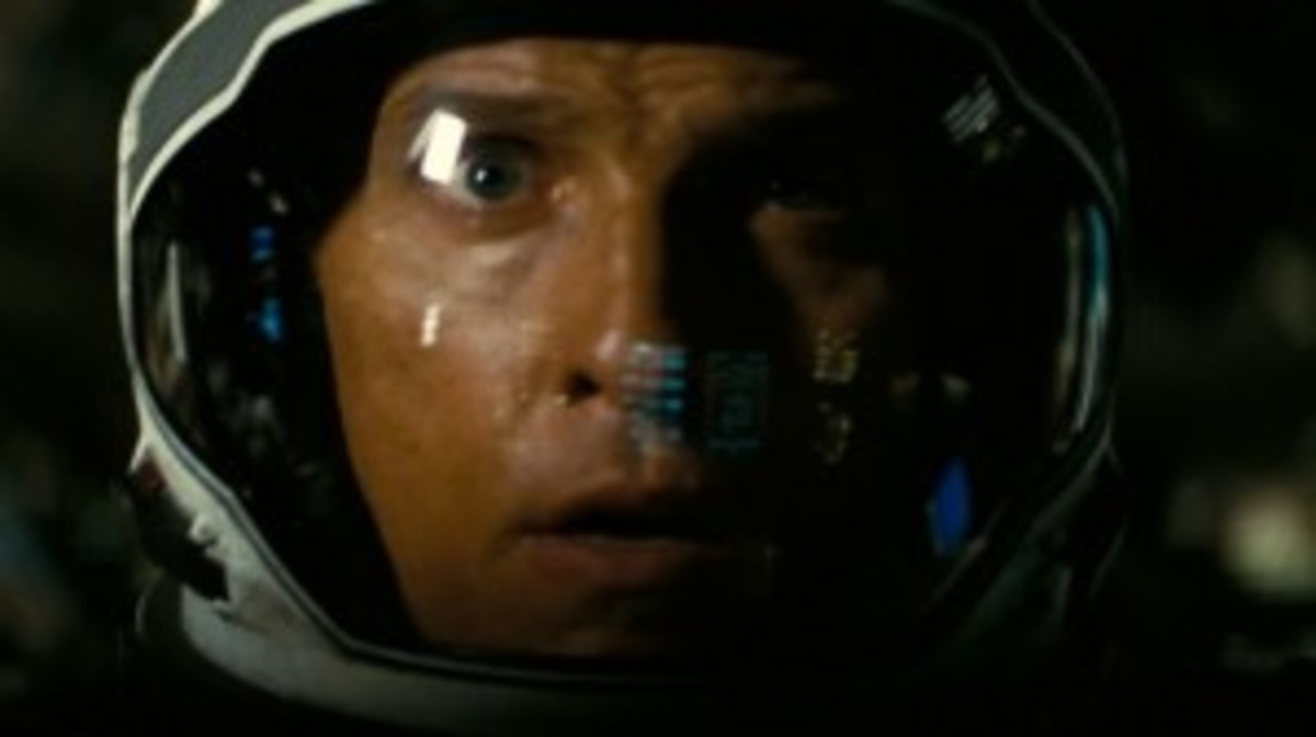 Cooper (Matthew McConaughey) seems perplexed by the sheer complexity of the movie he's in.