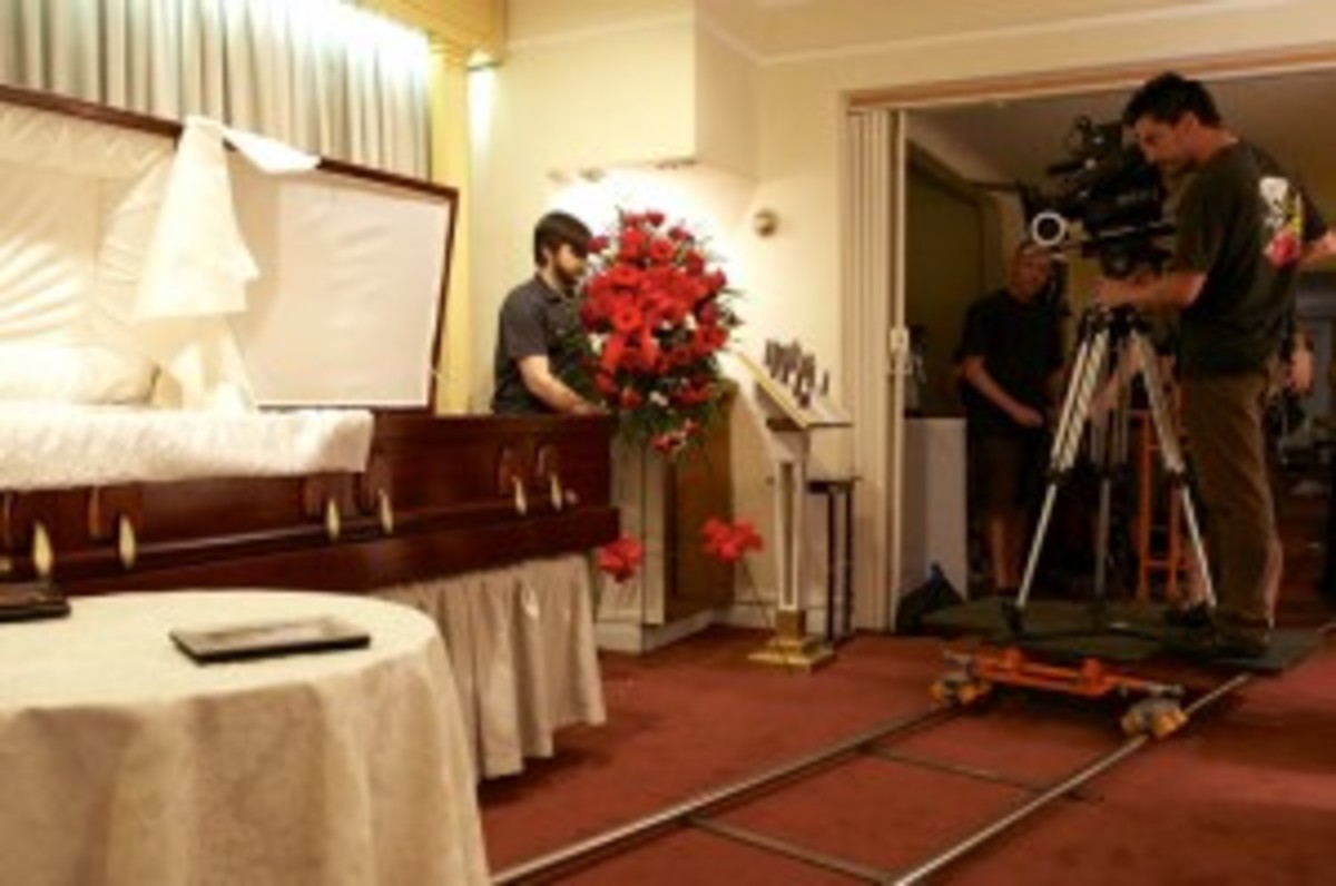 I wrote my first film to direct, "Vivienne Again," specifically to the free & unique location I had -- a funeral home.
