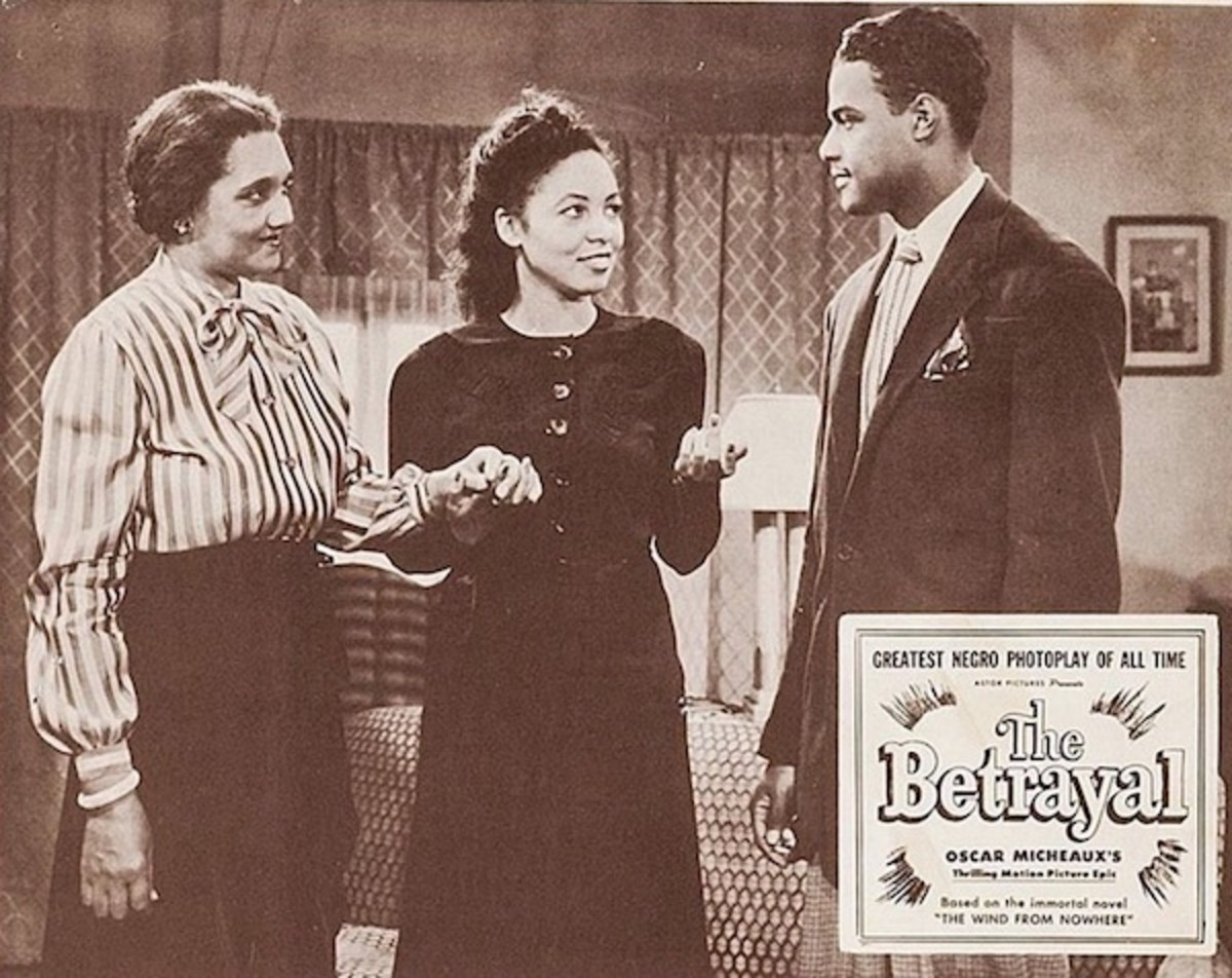 The Betrayal Lobby Card, Alice Burton Russell Micheaux on Far Left.
