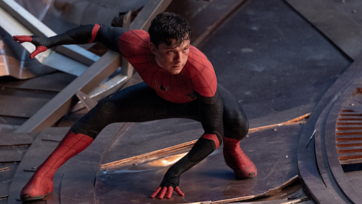 Tom Holland stars as Peter Parker/Spider-Man in Columbia Pictures' SPIDER-MAN: NO WAY HOME.  Photo Credit : Matt Kennedy