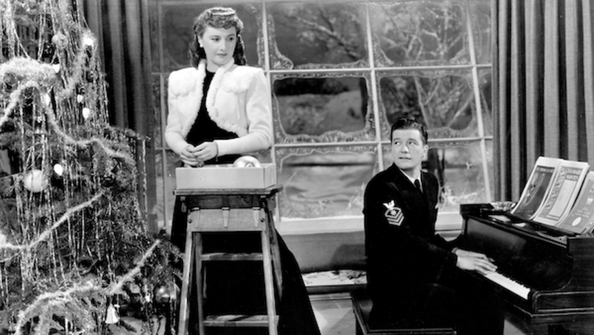 Barbara Stanwyck and Dennis Morgan in Christmas in Connecticut (1945). Warner Bros. Pictures