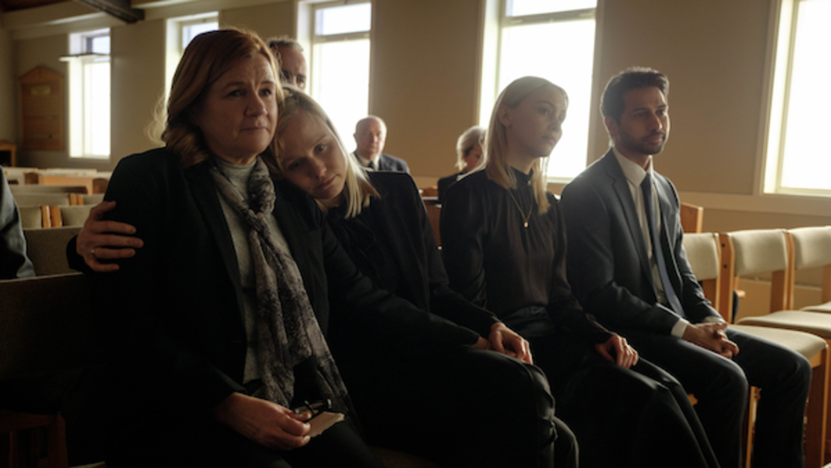 [L-R] Mare Winningham as Lottie, Alison Pill as Yoli, Sarah Gadon as Elf, and Aly Mawji as Nic in the drama film, ALL MY PUNY SORROWS, a Momentum Pictures release. Photo courtesy of Momentum Pictures.