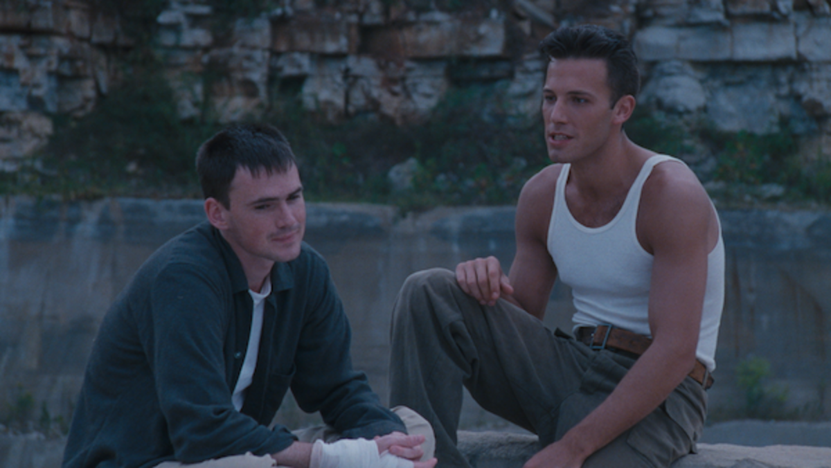 [L-R] Jeremy Davies as Sonny Burns and Ben Affleck as Gunner Casselman in GOING ALL THE WAY The Director’s Edit. Courtesy Oscilloscope Laboratories.