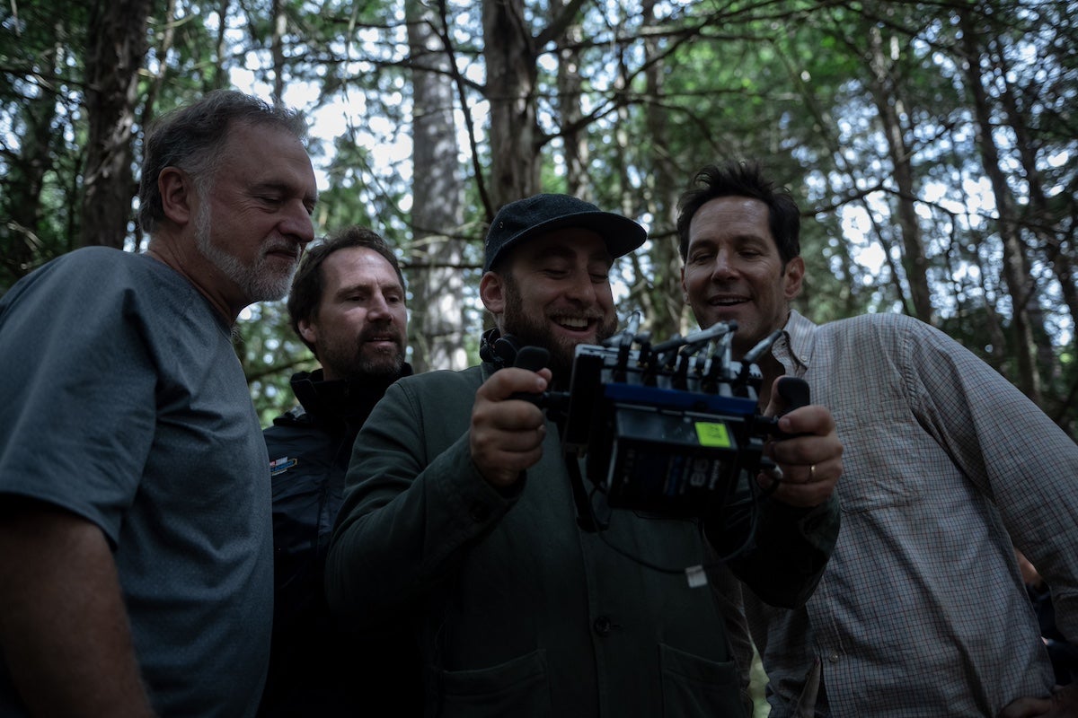 Writer-Director Alex Scharfman behind the scenes of Death of a Unicorn (2025)/A24